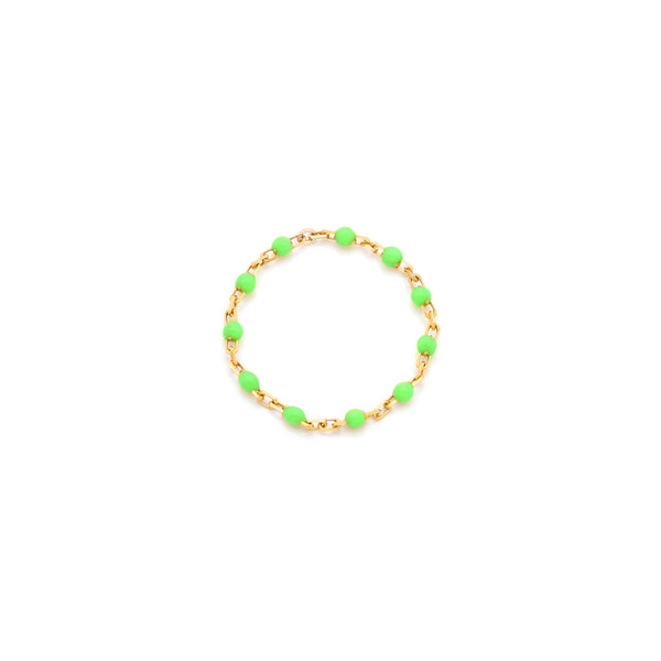 Candy Chain Ring | Lime & Gold