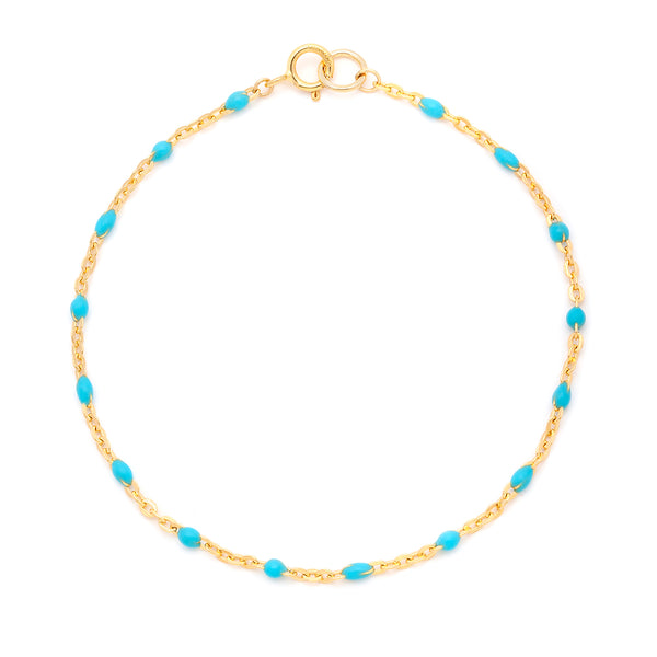 Candy Chain Anklet | Turquoise & Goldfill