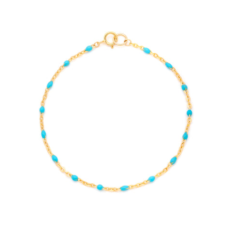 Candy Chain Bracelet | Turquoise & Goldfill