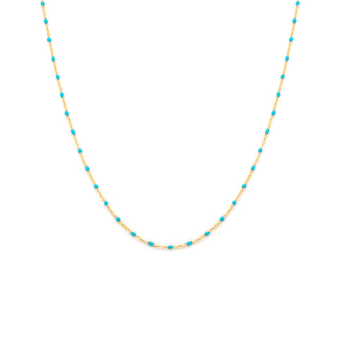 Candy Chain Necklace | Turquoise & Goldfill