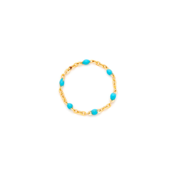 Candy Chain Ring | Turquoise & Goldfill