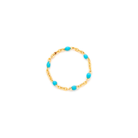 Candy Chain Ring | Turquoise & Goldfill