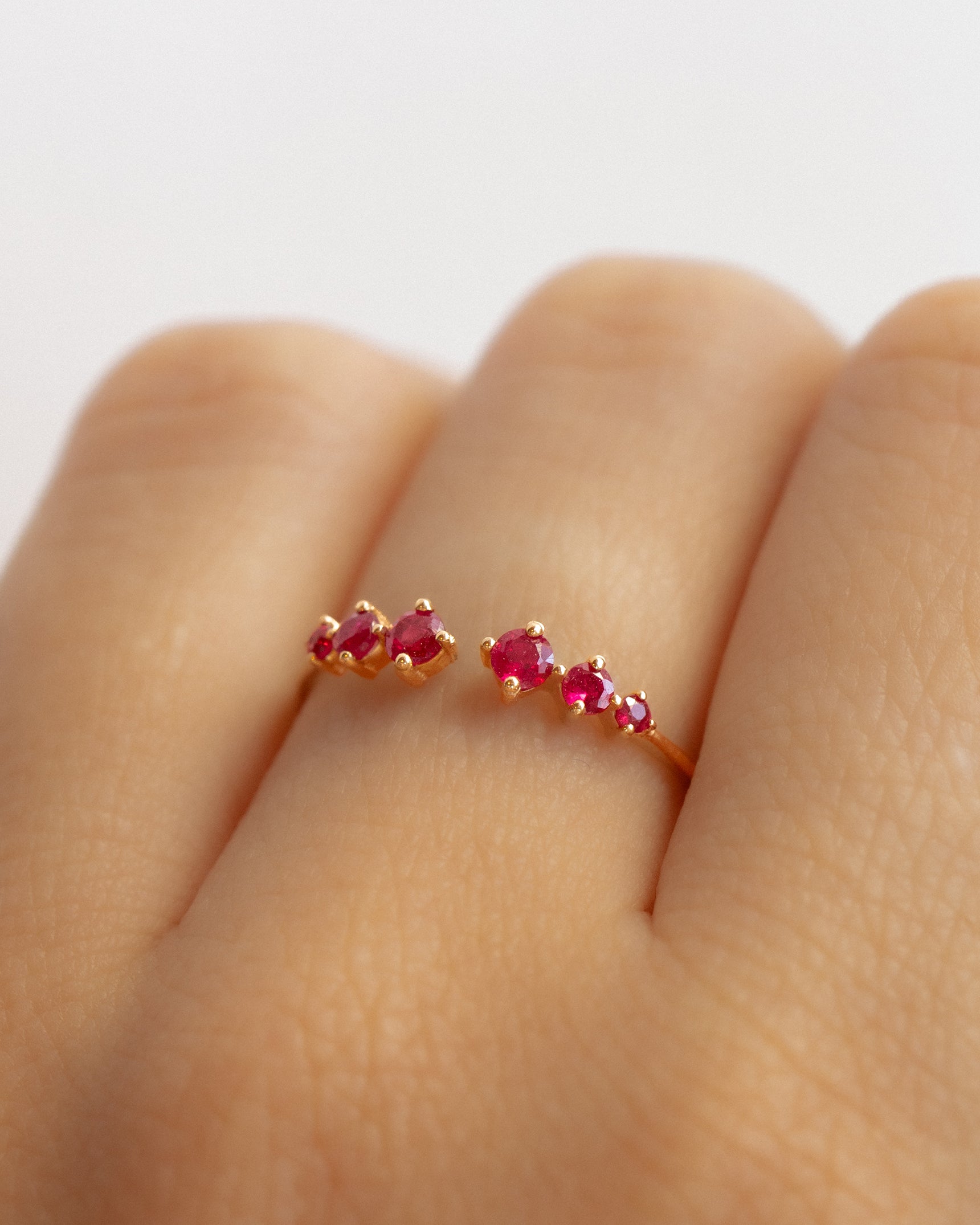 Cascade Ruby 14K Open Ring