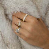 Circa Ring | Gold & White Topaz