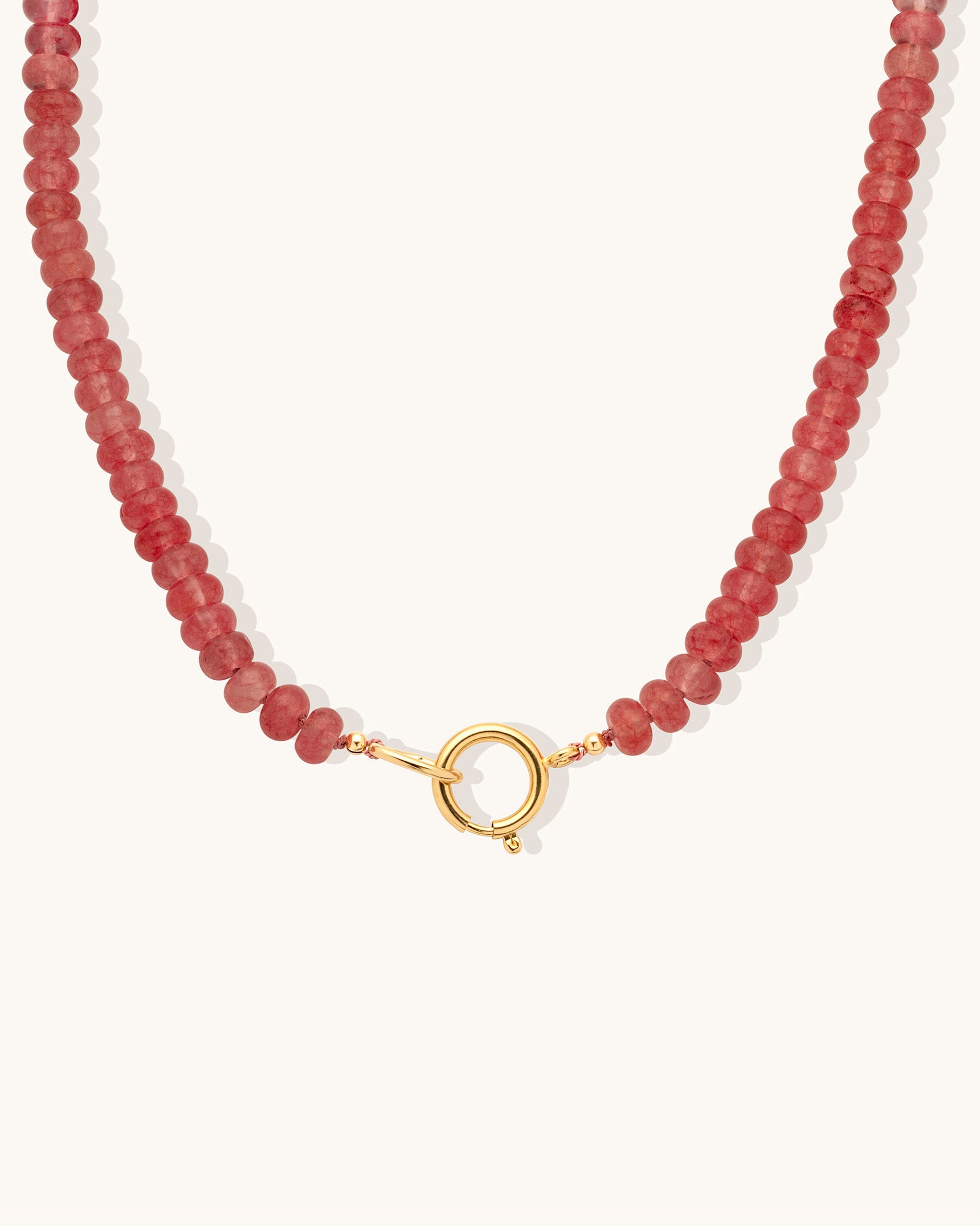 Cherry Quartz Gemstone Necklace