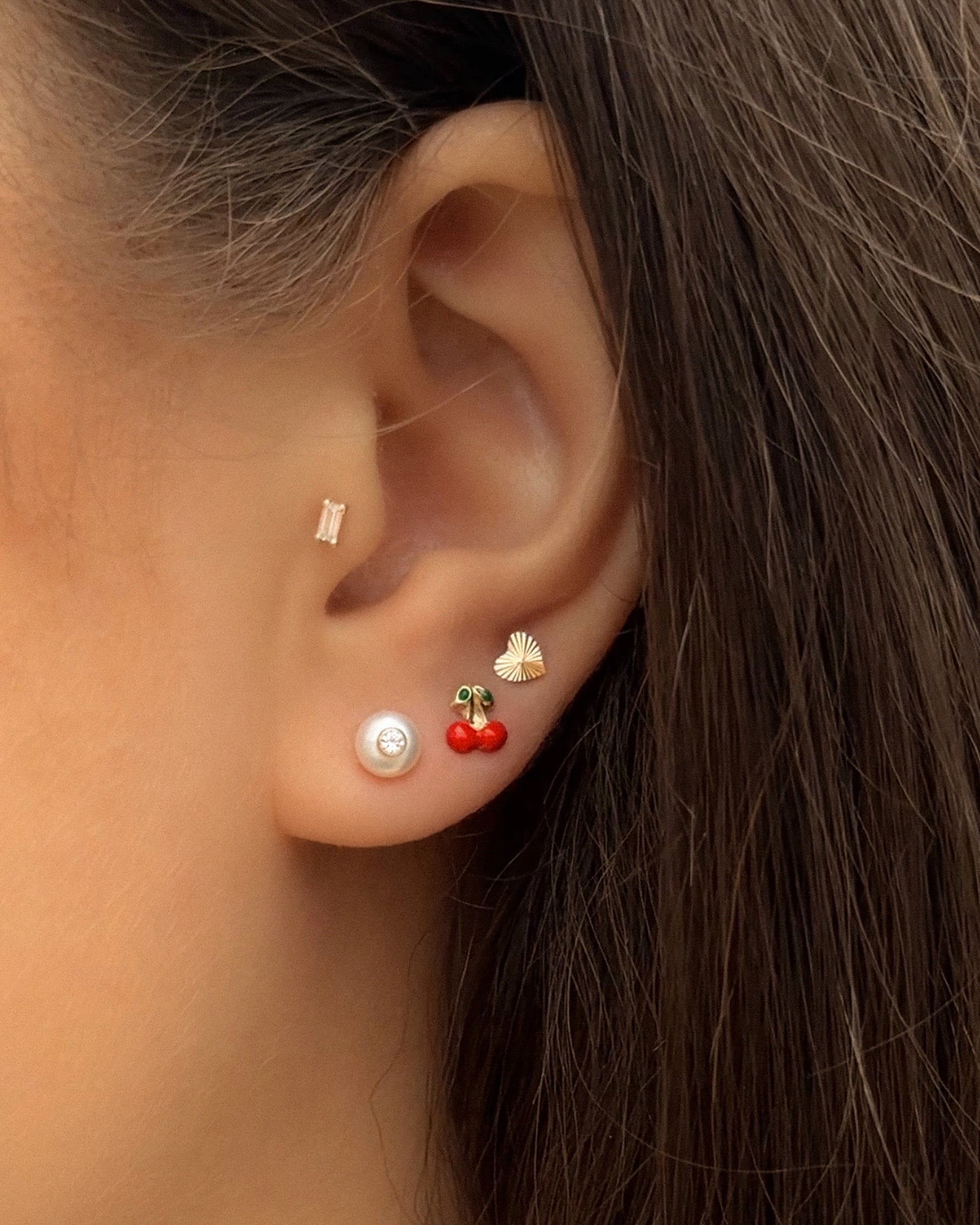 leah alexandra☆チェリー スタッズ ピアス ペア Cherry Studs