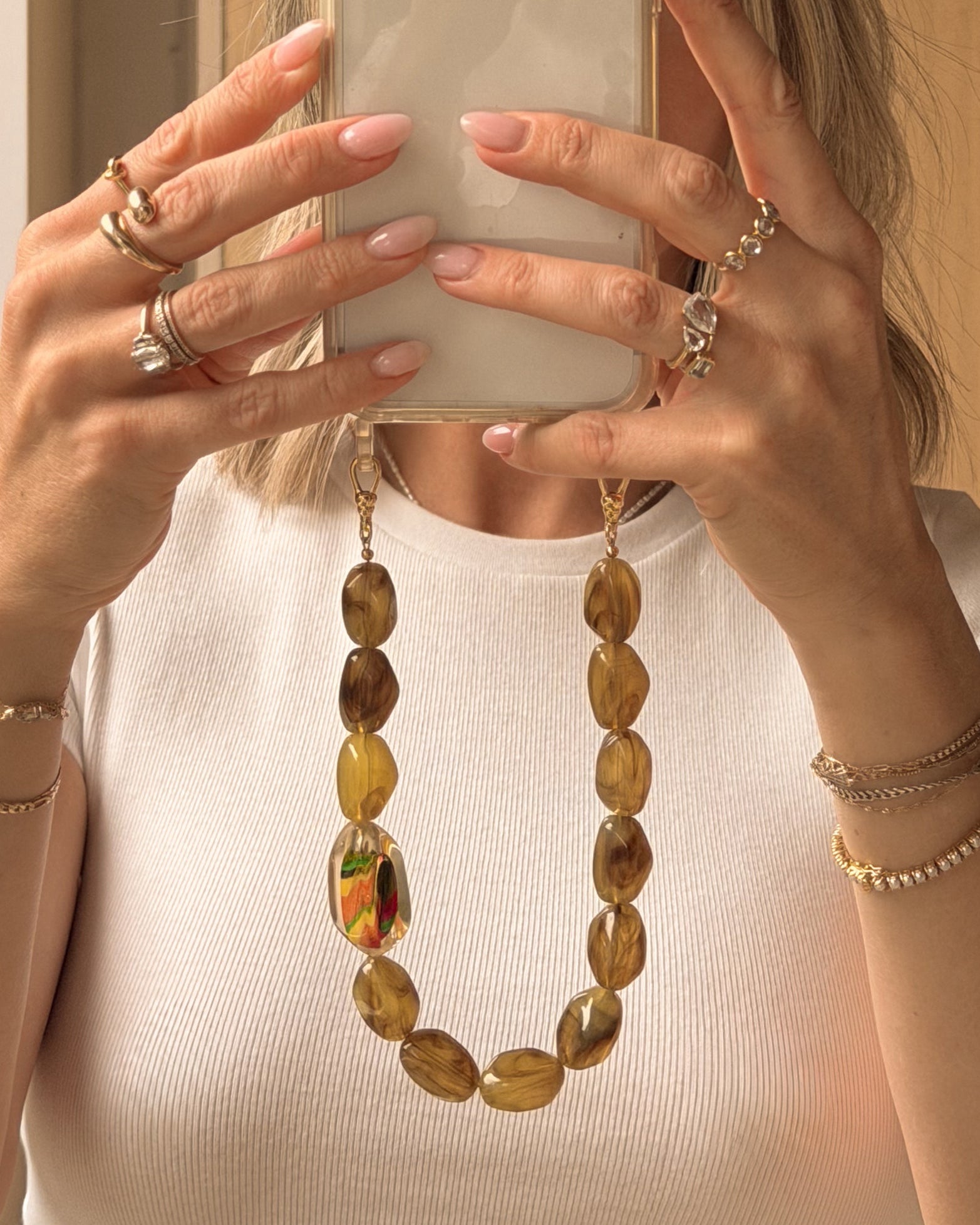 Citrine Haze Phone Wristlet
