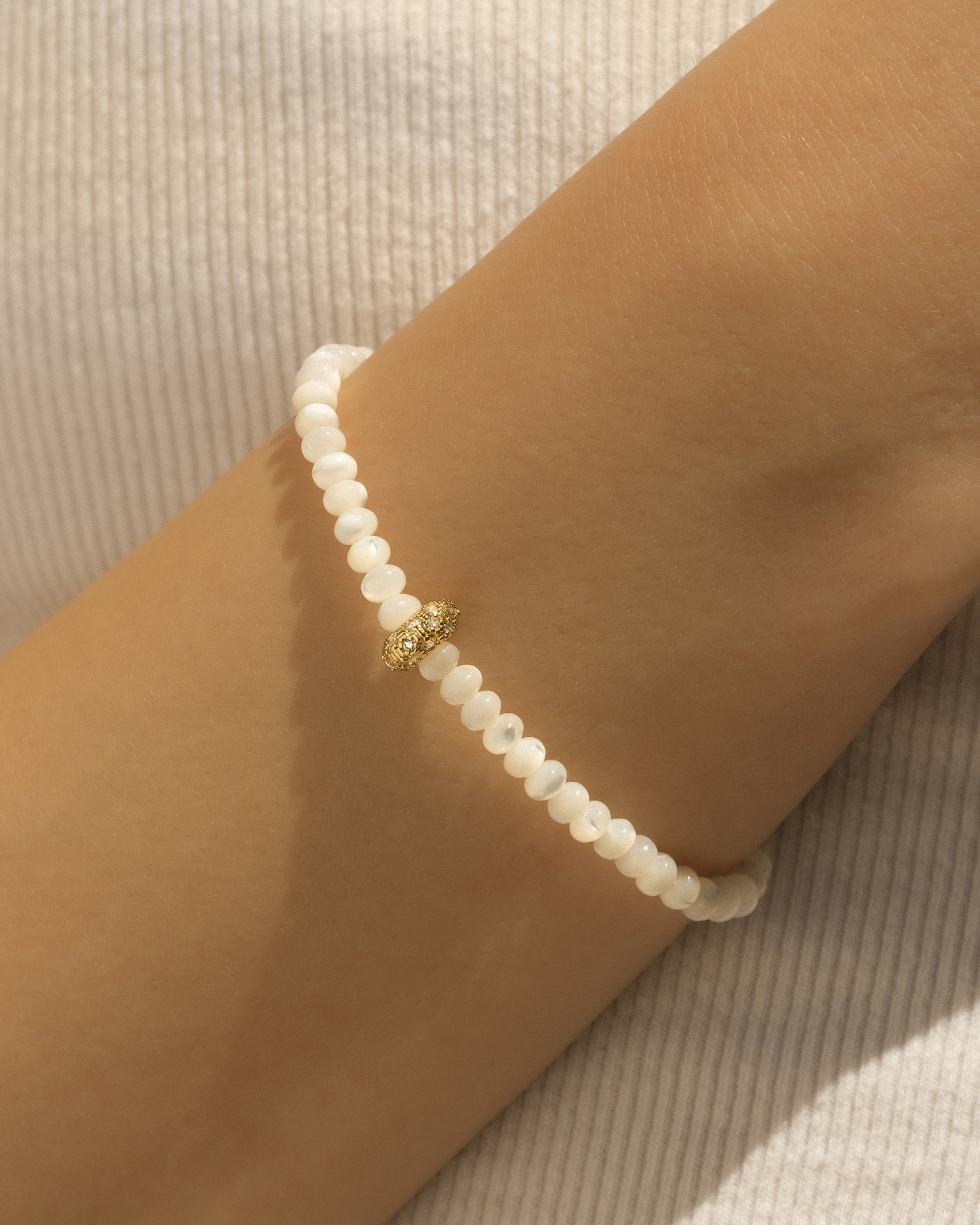 Coconut Cream Gemstone Bracelet