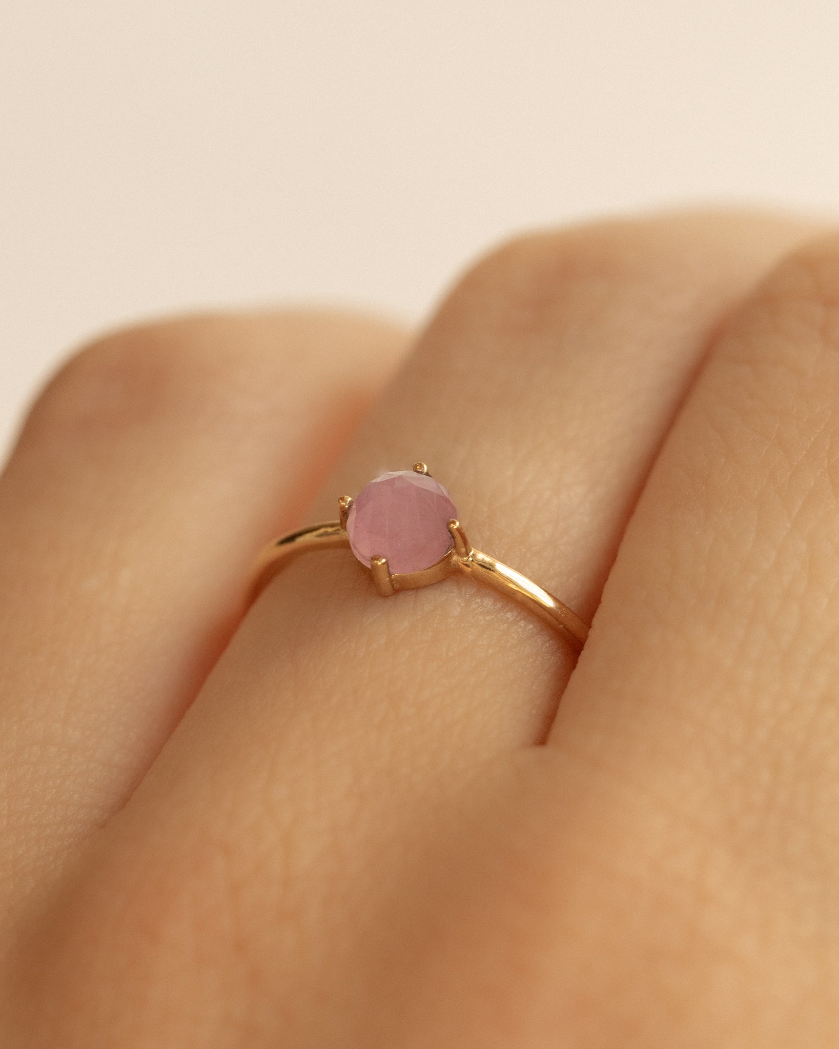 Compass Pink Sapphire 14K Ring