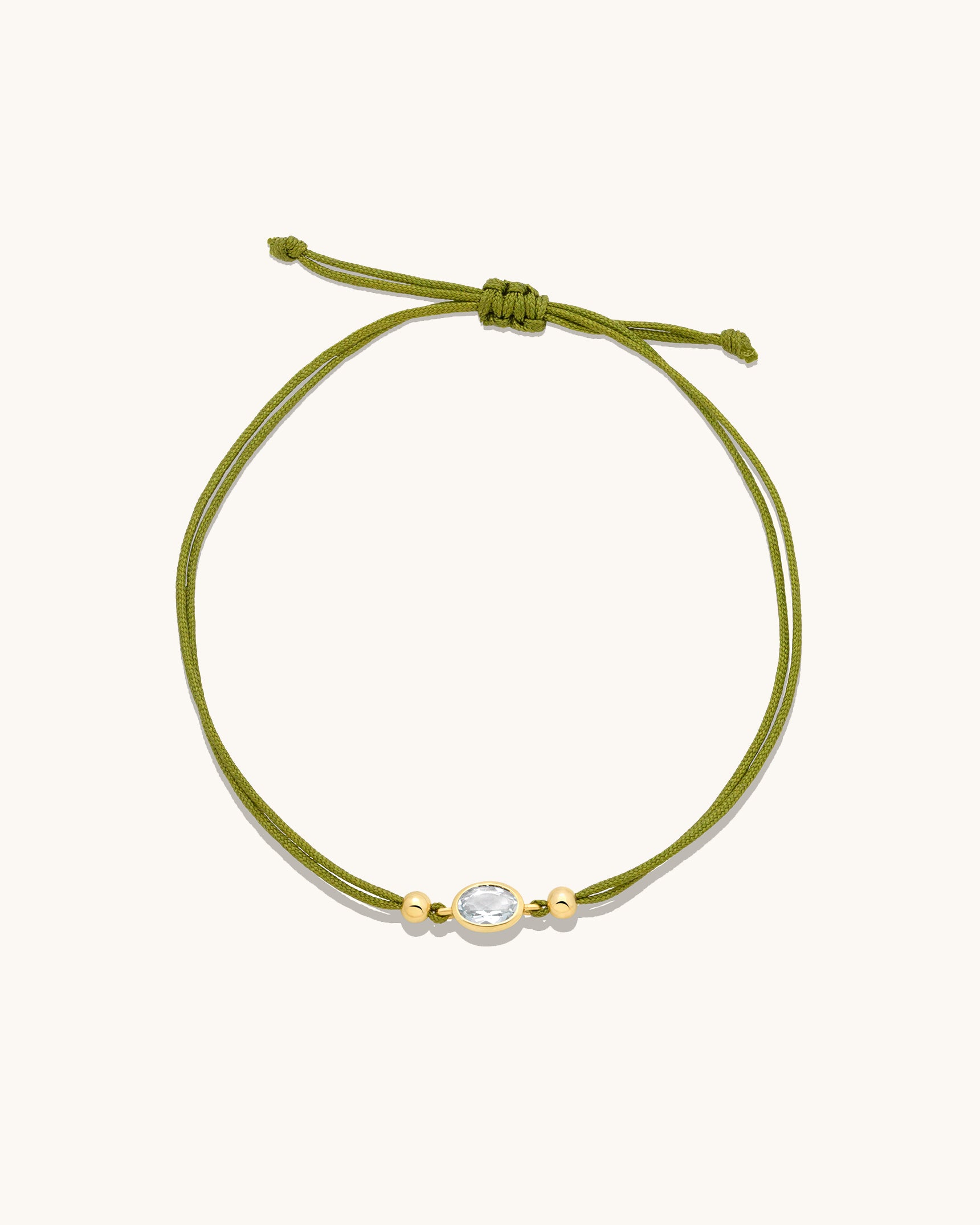 Colored Cord Bezel Oval Bracelet