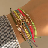 Colored Cord Evil Eye Bracelet