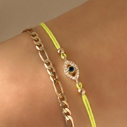 Colored Cord Evil Eye Bracelet