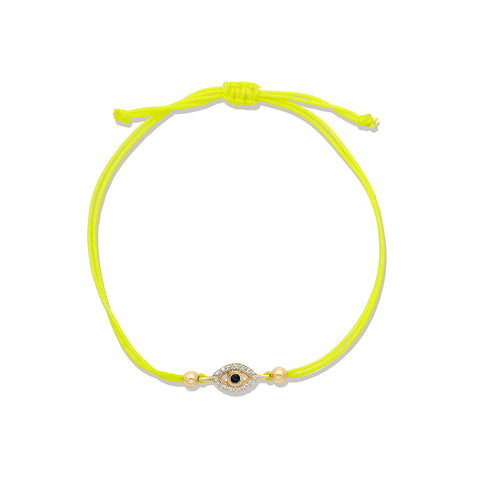 Colored Cord Evil Eye Bracelet