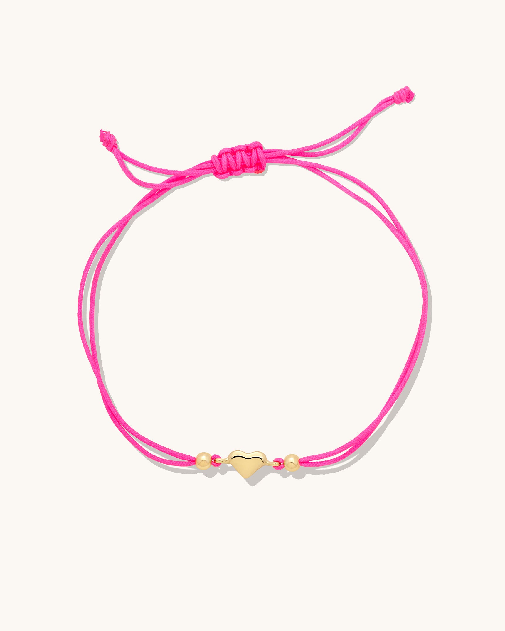 Colored Cord Heart Bracelet