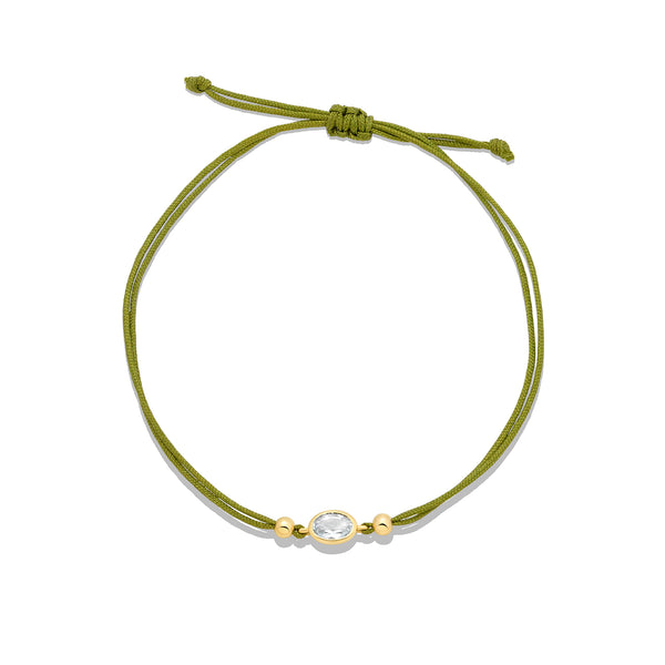 Colored Cord Bezel Oval Bracelet