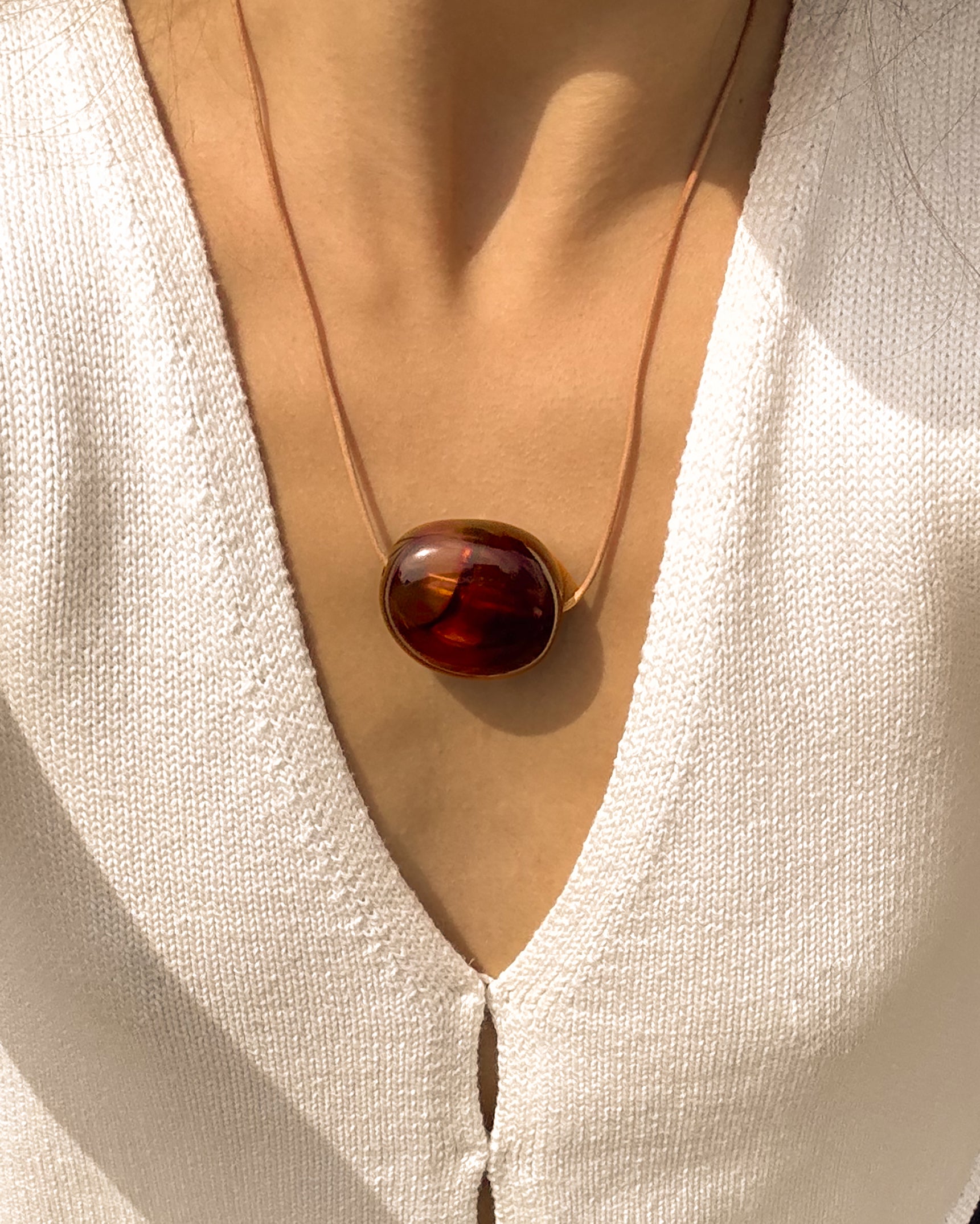 Tortoise Cord Necklace
