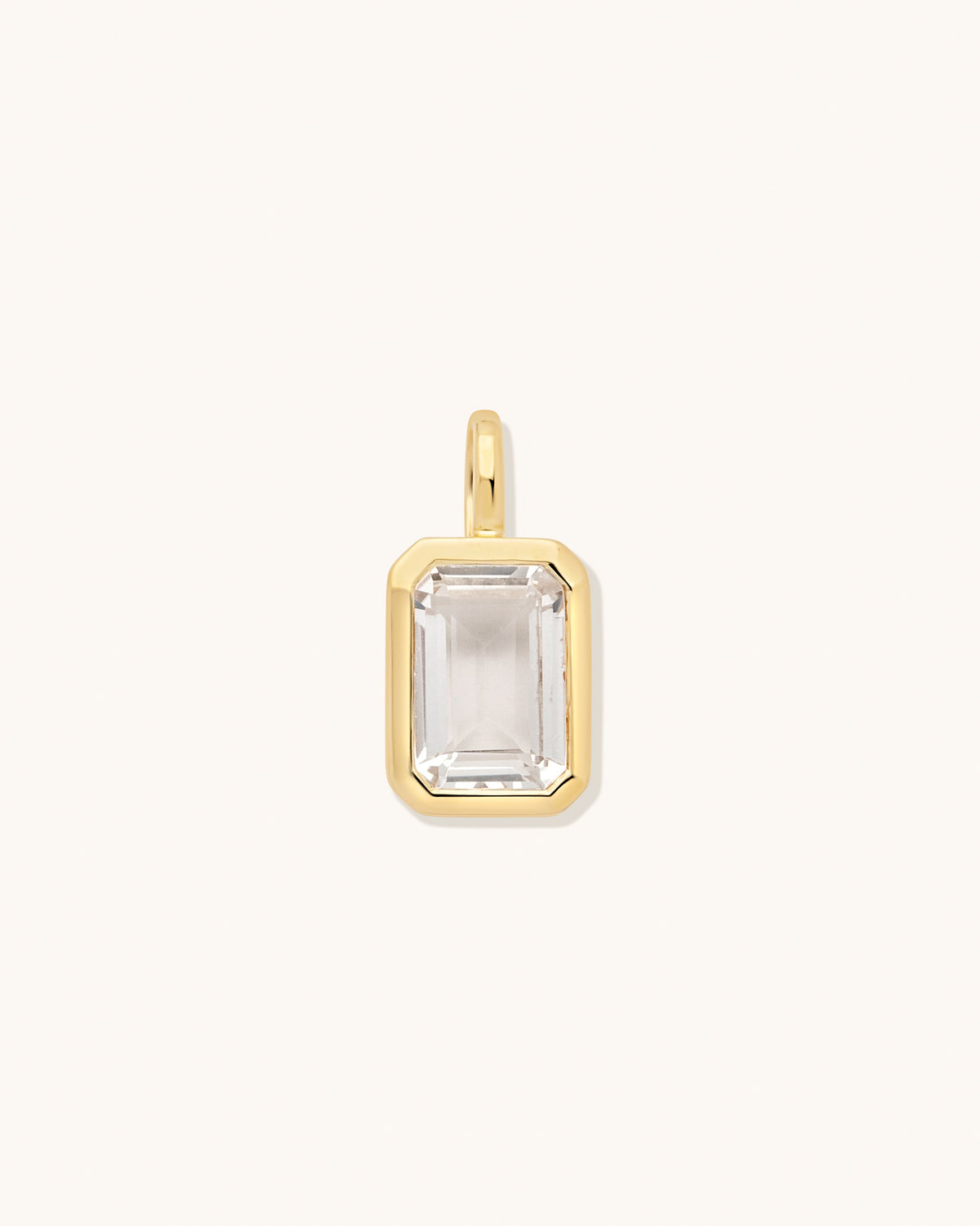 Crystal Emerald Cut Pendant