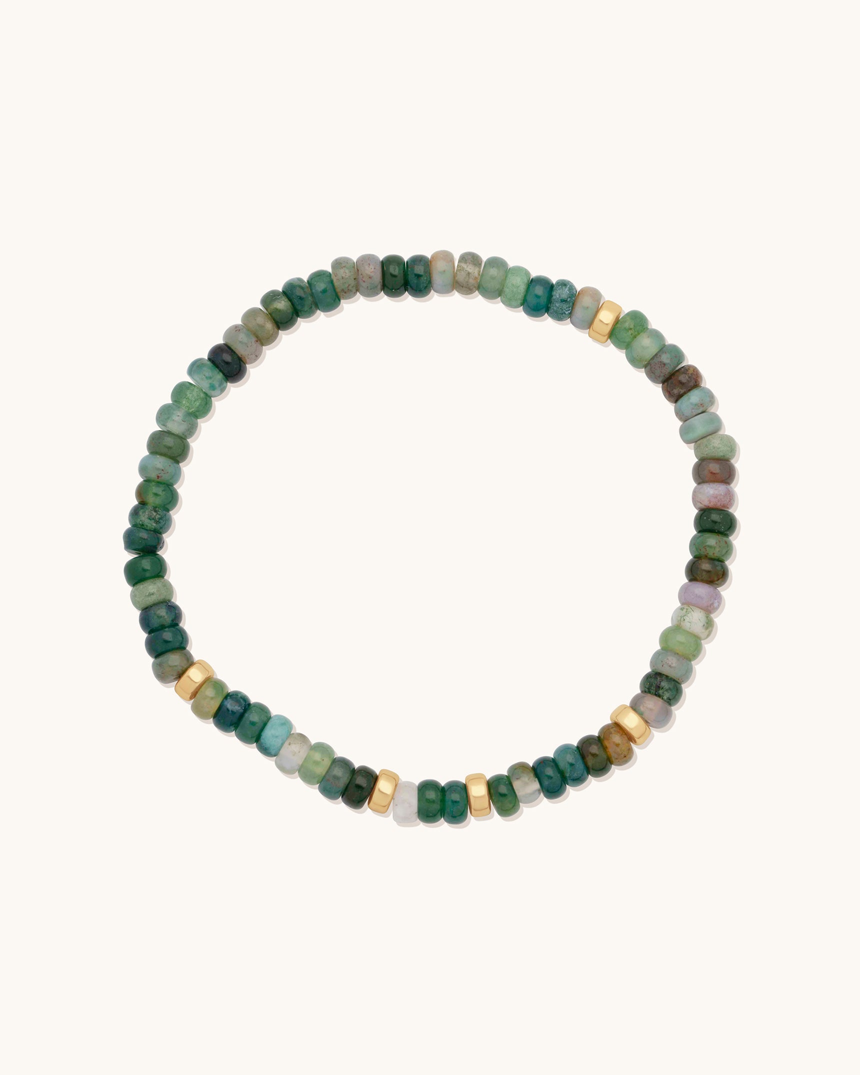 Green Agate Gemstone Bracelet