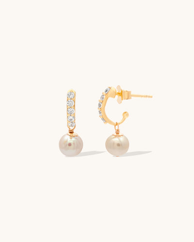 Demi Pearl Hoops