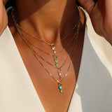 Deux Drop Necklace | Pink Sapphire