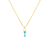 Deux Drop Necklace | Turquoise
