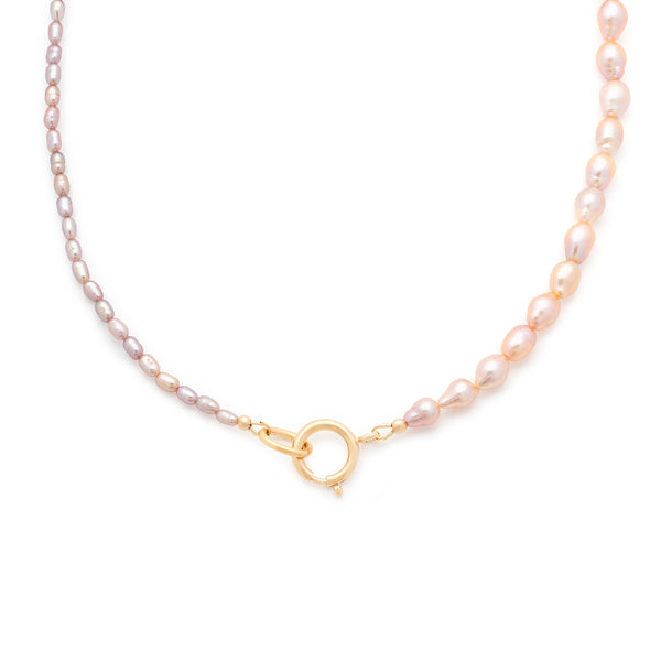 Dual Pink Pearl Necklace | Pearl
