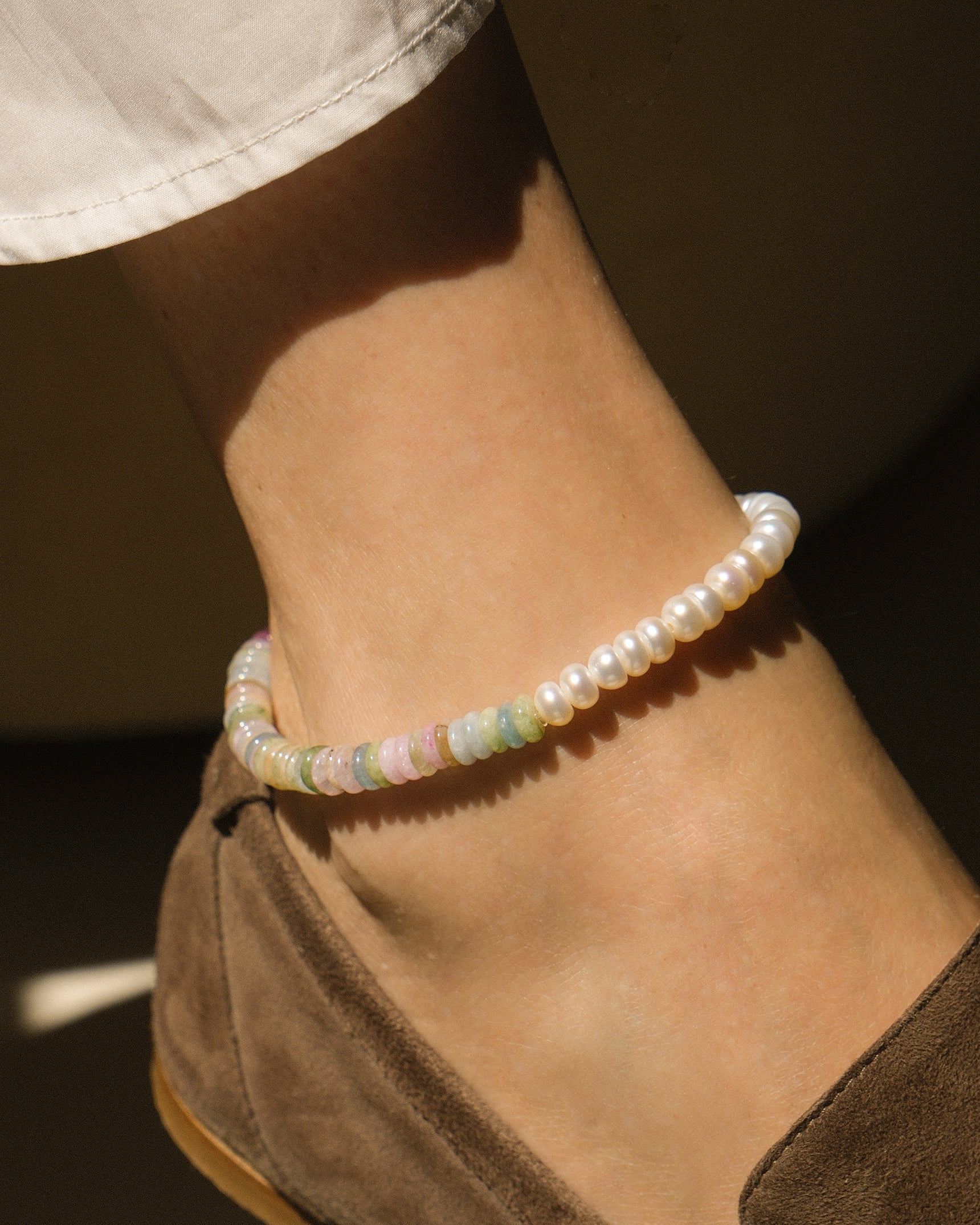 Pastel Dream Gemstone Anklet