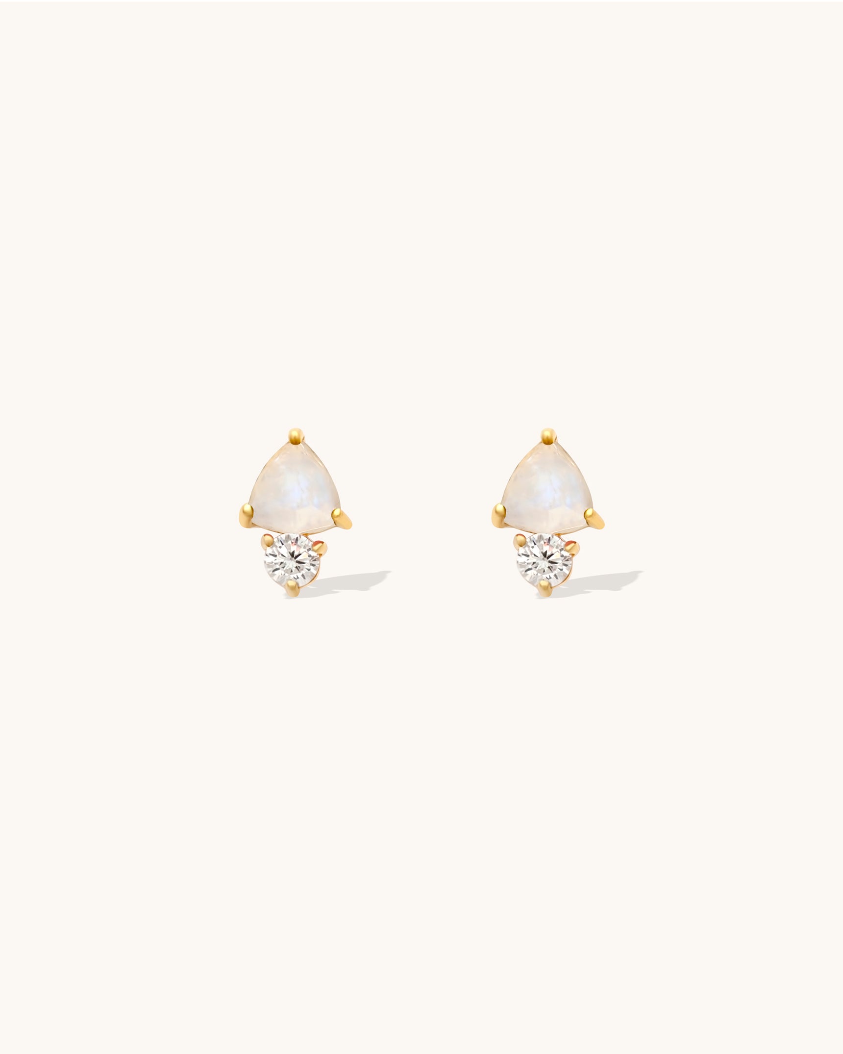 Moonstone Duo Studs