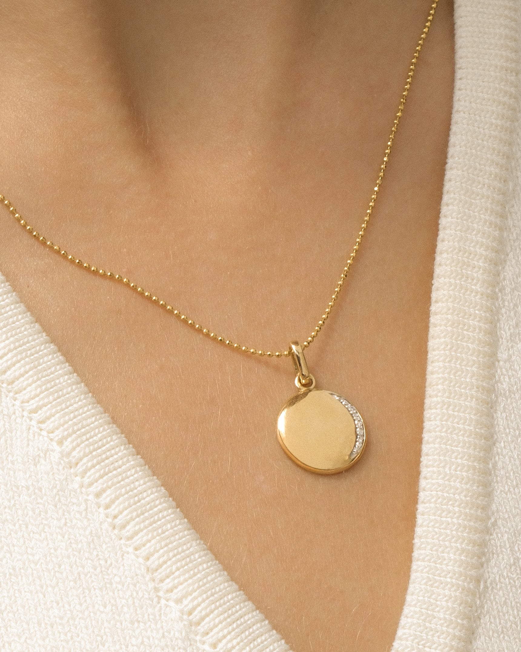 Eclipse Diamond 14K Necklace