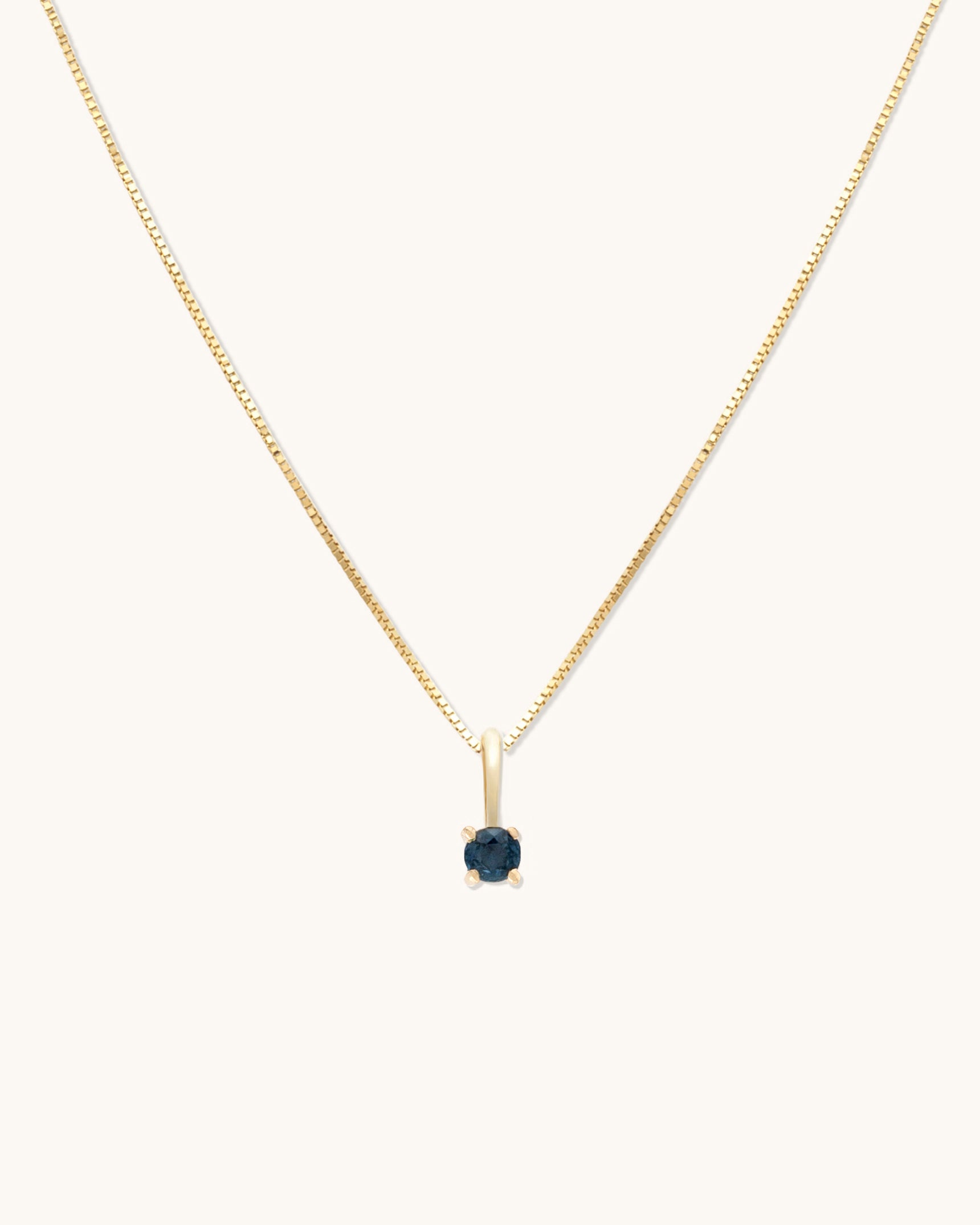 Blue Sapphire Birthstone Necklace