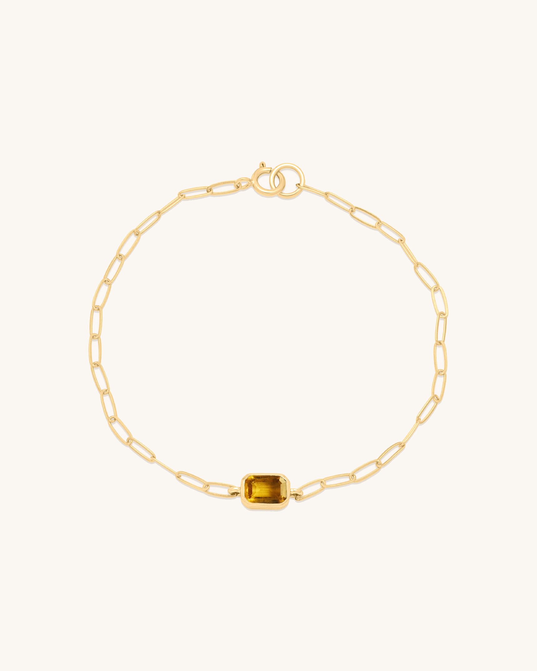 Emerald Cut Gemstone Bracelet