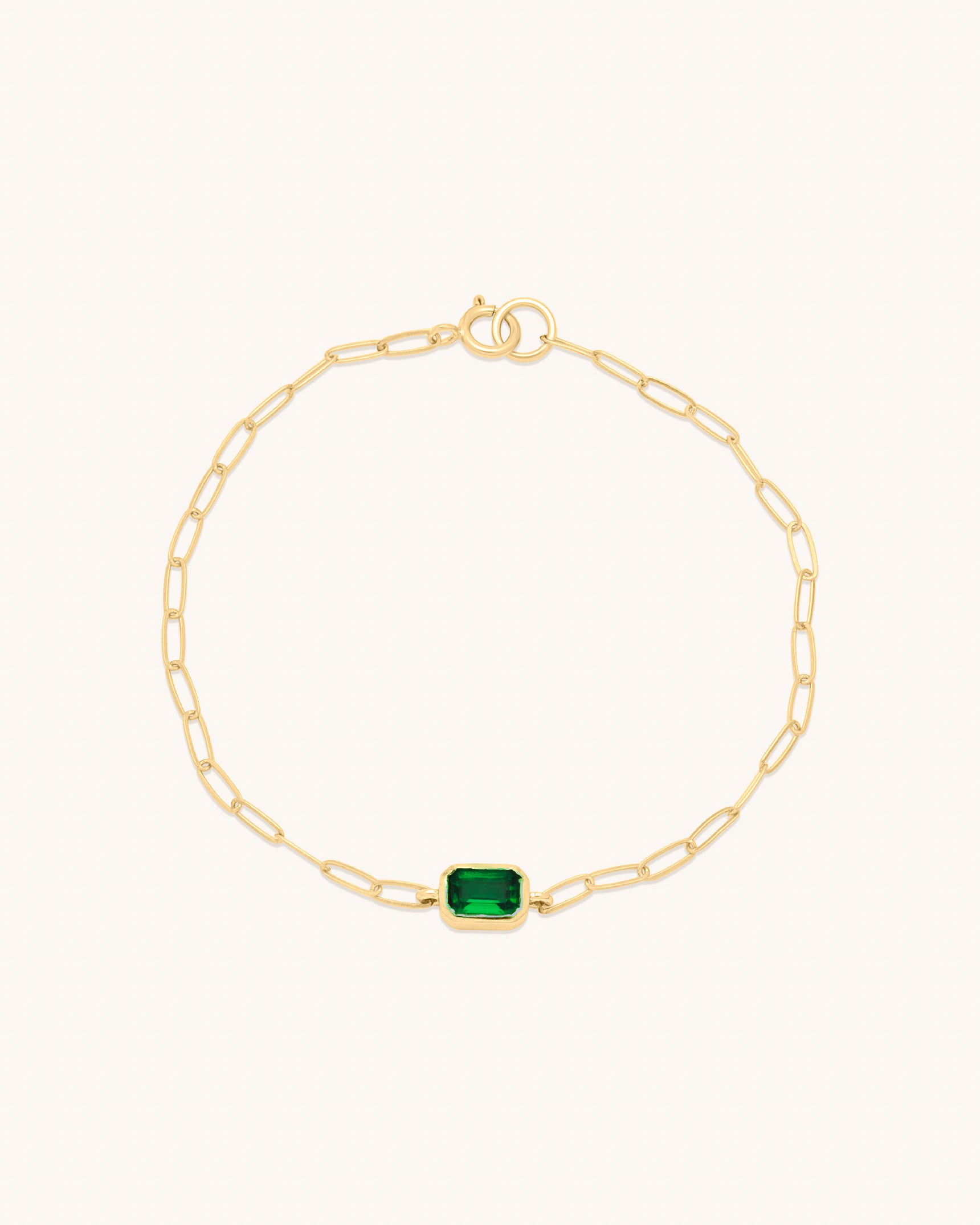 Emerald Cut Gemstone Bracelet