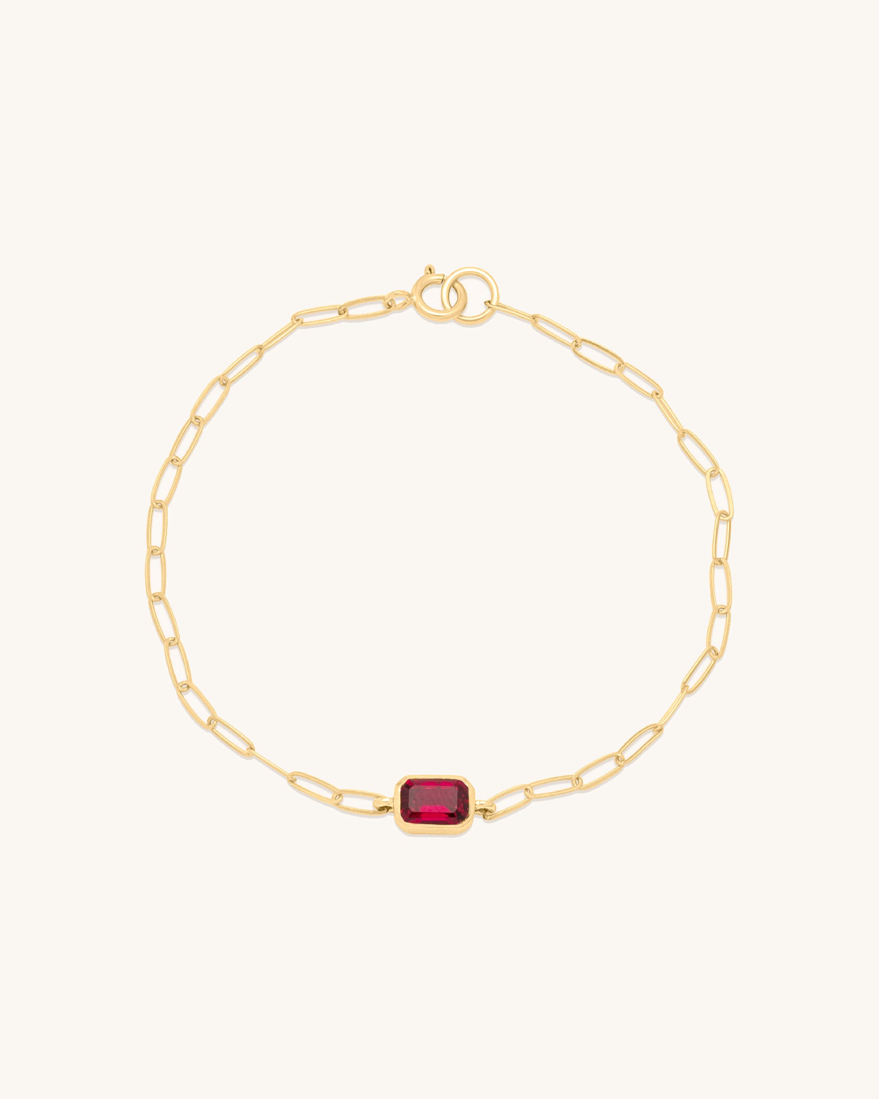 Emerald Cut Gemstone Bracelet