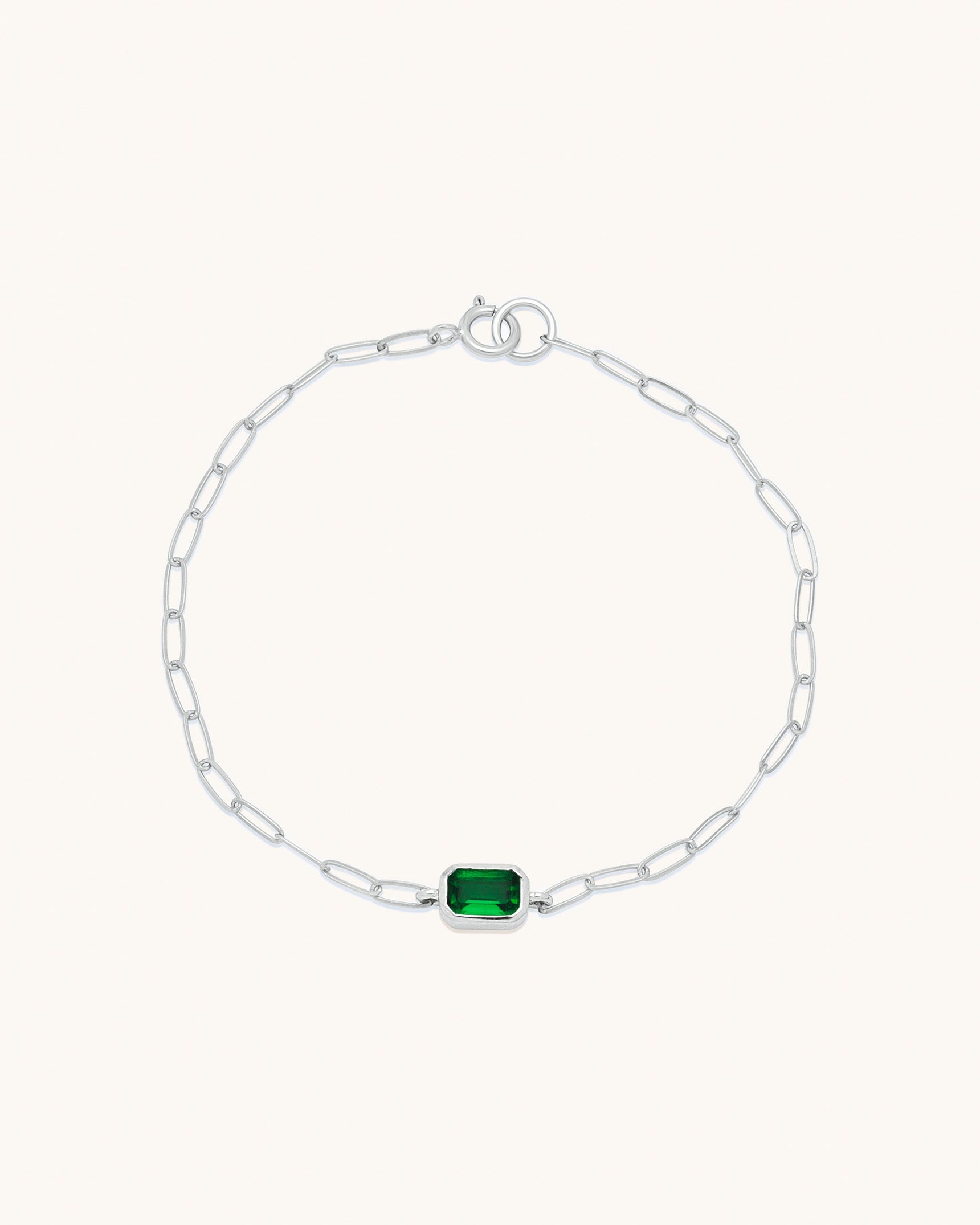Emerald Cut Gemstone Bracelet