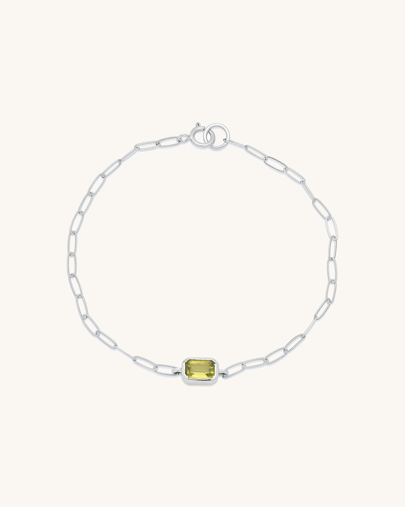 Emerald Cut Gemstone Bracelet