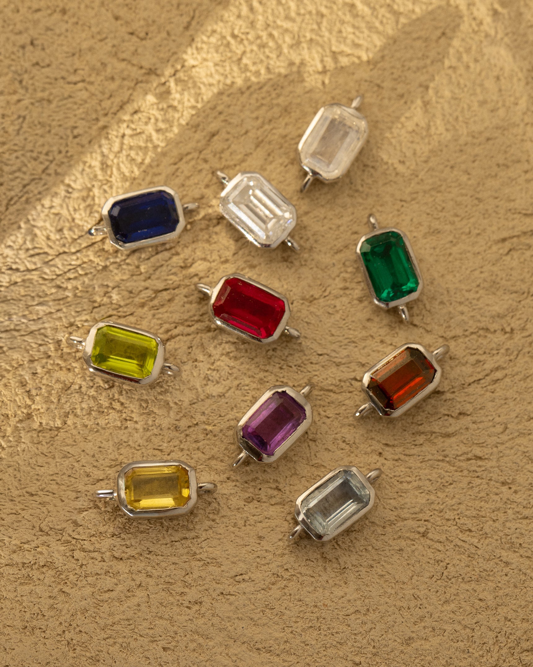Emerald Cut Gemstone Connector