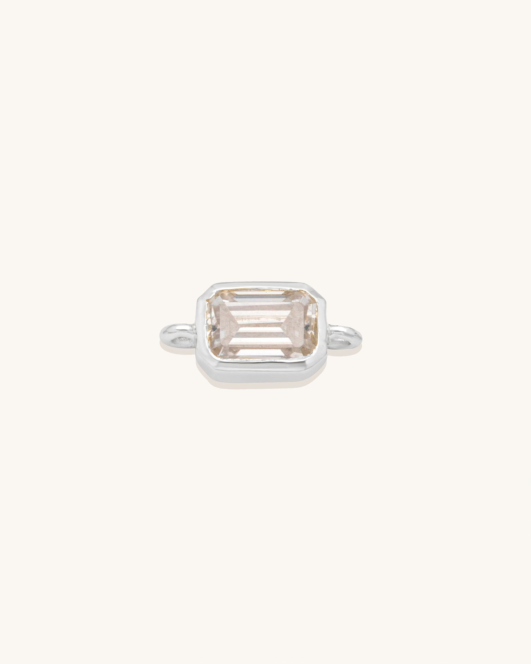 Emerald Cut Gemstone Connector