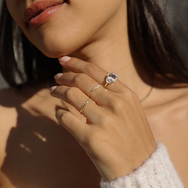 Epaulette Bold Ring | White Topaz