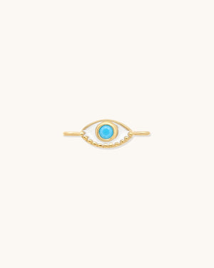 Evil Eye Enamel Connector