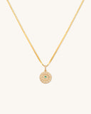 Evil Eye Medallion Necklace | Emerald