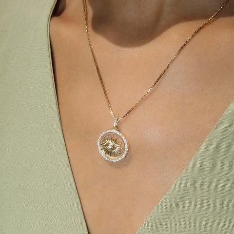 Evil Eye Sunburst Necklace