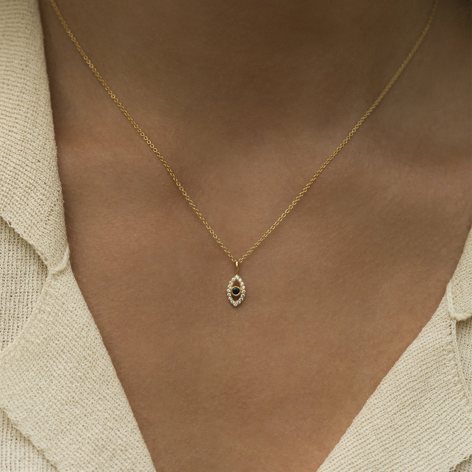 Evil Eye Sapphire Pendant