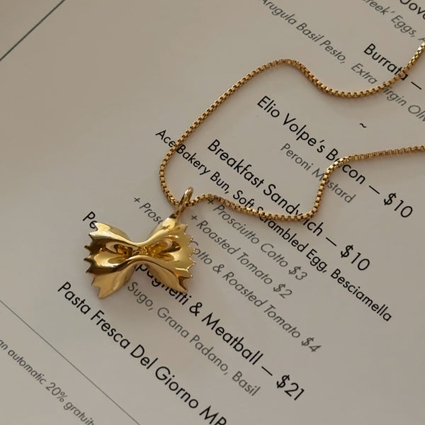 Farfalle Necklace | Gold