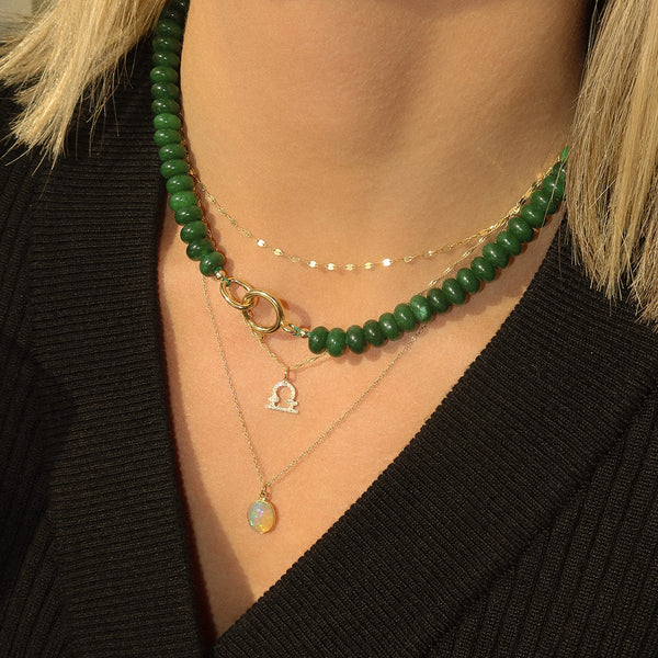 Gemstone Necklace | Green Quartz