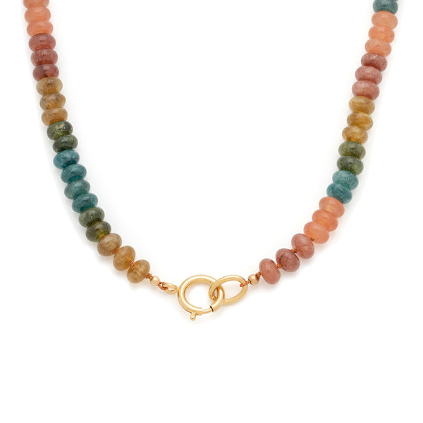 Gemstone Necklace | Multi-Shaded Quartz