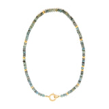 Gemstone Necklace | Smooth Moss Aquamarine