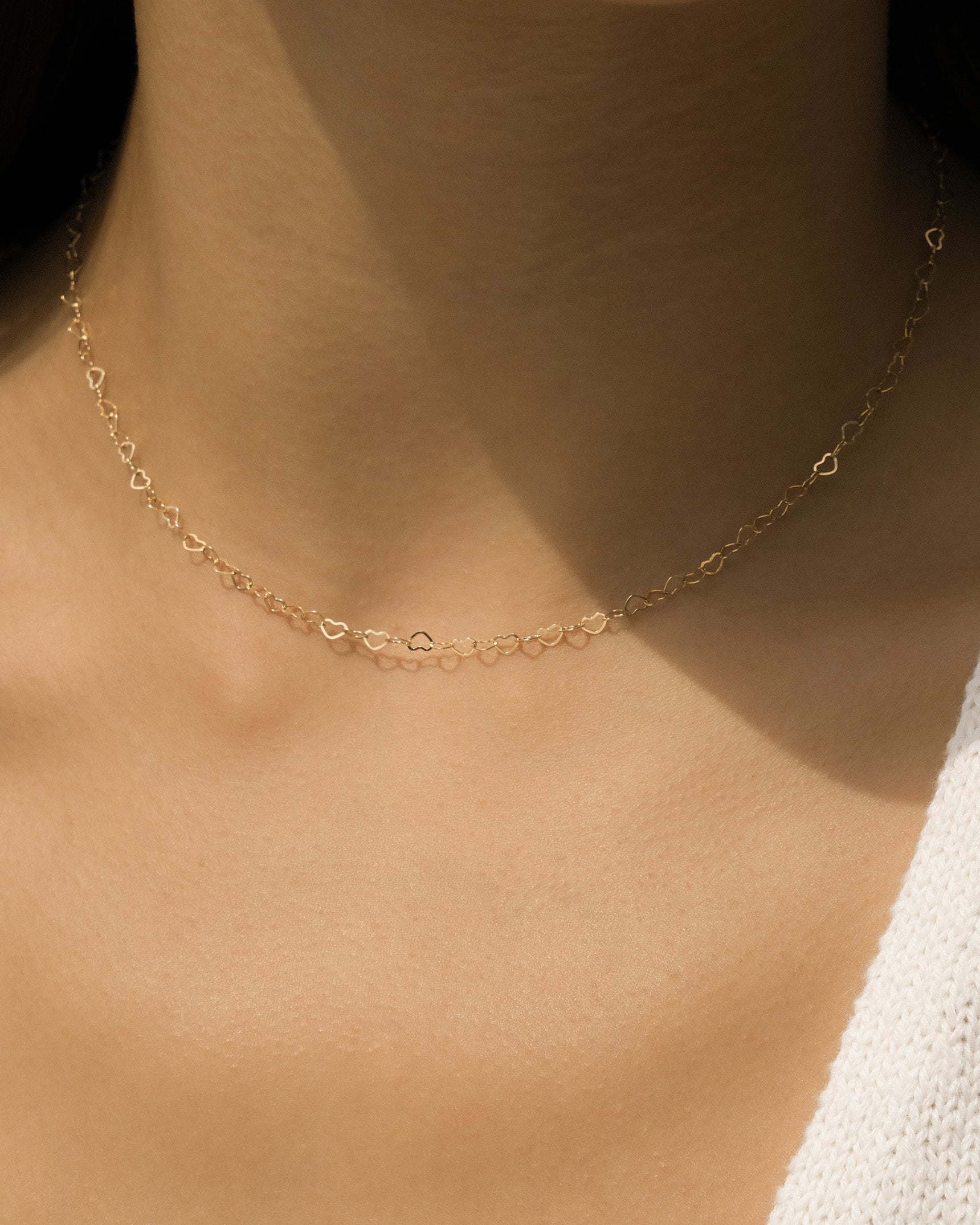 Heart Flat Chain Necklace