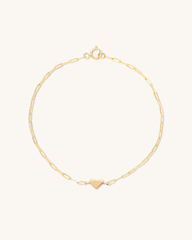 Heart Connector Bracelet | 10K Gold