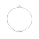 Heart Connector Bracelet | Silver