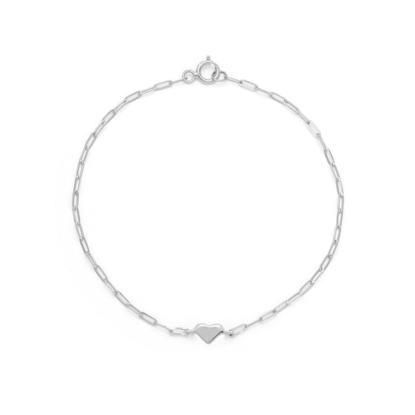 Heart Connector Bracelet | Silver